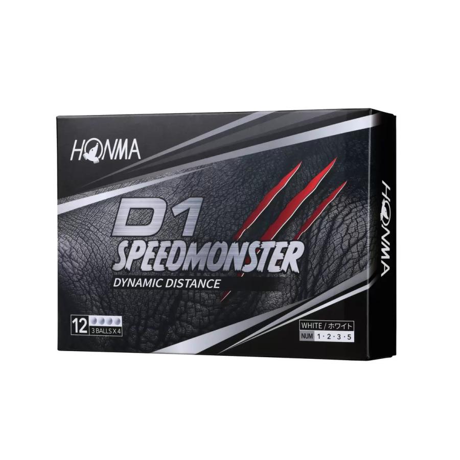 HONMA D1 ホンマ ゴルフボール スピードモンスター ホワイト 1 HONMA D1 ホンマ ゴルフボール スピードモンスター ホワイト 1