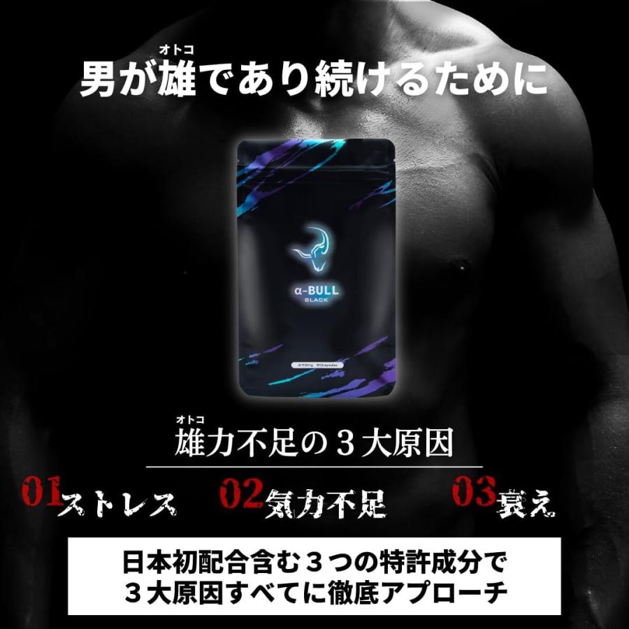 α-BULL BLACK（アルファブルブラック）サプリメント 1袋90粒 30日分