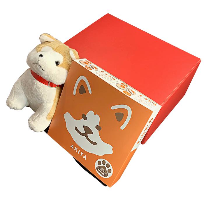 送料無料 もふもふかわいい 秋田犬 ぬいぐるみ お菓子大好き社長が作る