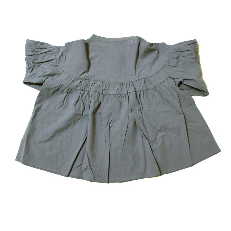 長袖ブラウス 2段ギャザー シャツ キッズ ジュニア 子供服 女の子 エヌエイチティー NHT 110cm 120cm 130cm 140cm 150cm 50%OFF メール便OK BW113｜akitaoutlet｜05