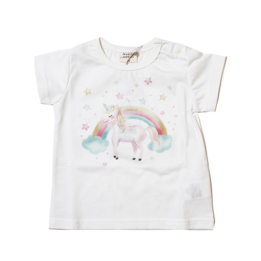 半袖Tシャツ ユニコーン プリント 子供服 女の子 トップス ラポシェビスキュイ 90cm 60%OFF メール便OK DS11｜akitaoutlet｜02