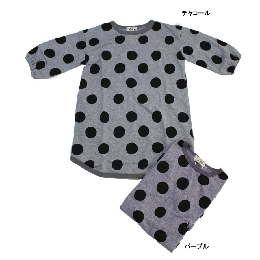 人気ブランドの 長袖ワンピース ドットプリント 子供服 女の子 メイクユアデイ メール便ok Lw106 70 Off 110cm 140cm
