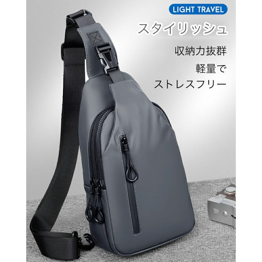 ボディバッグ メンズ ショルダーバッグ USBポート付 ボディーバッグ