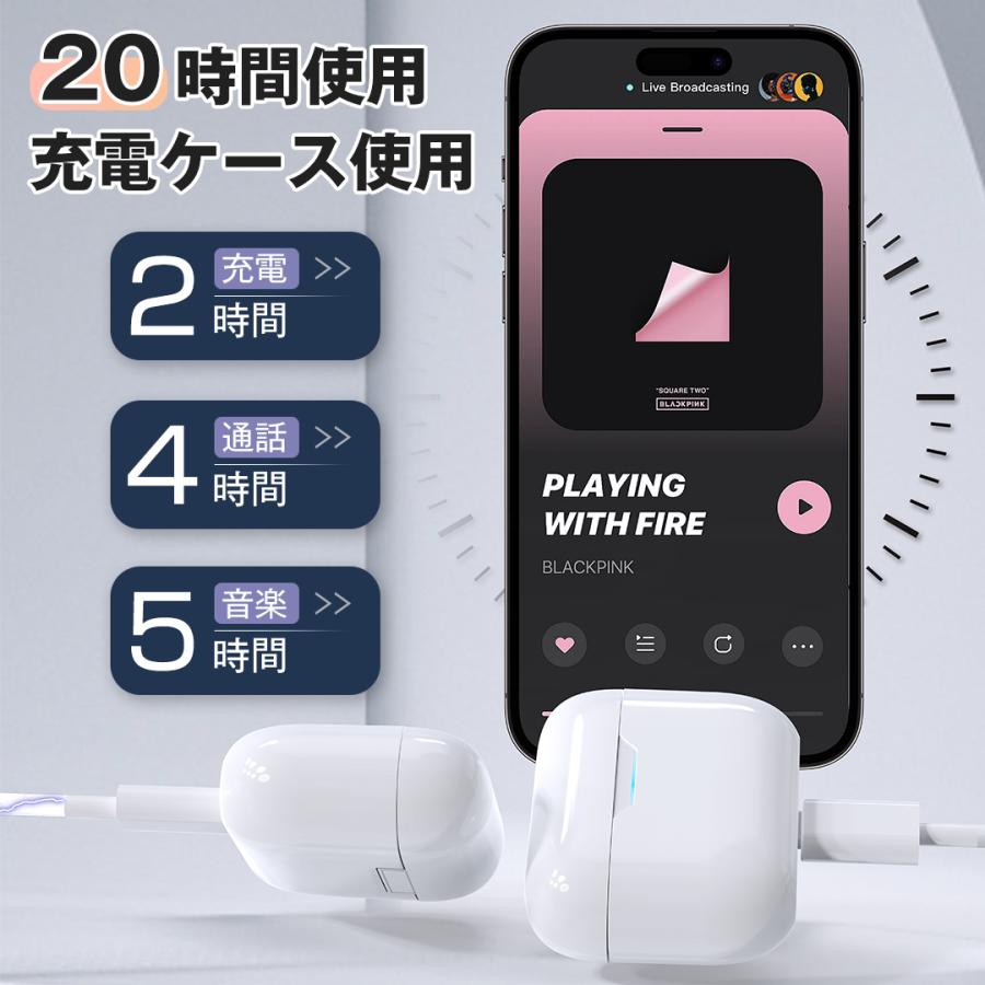 ワイヤレスイヤホン bluetooth5.3 イヤホン EDR ダブルマイクENC ワイヤレスイヤホン bluetooth5.3 イヤホン EDR ダブルマイクENC