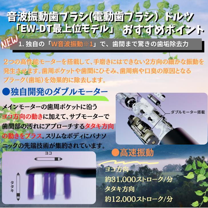 【キャッシュバック対象商品】パナソニック Panasonic 音波振動歯ブラシ Doltz ドルツ Bluetooth W音波振動  EW-DT73-A ディープネイビー｜akky-international｜08