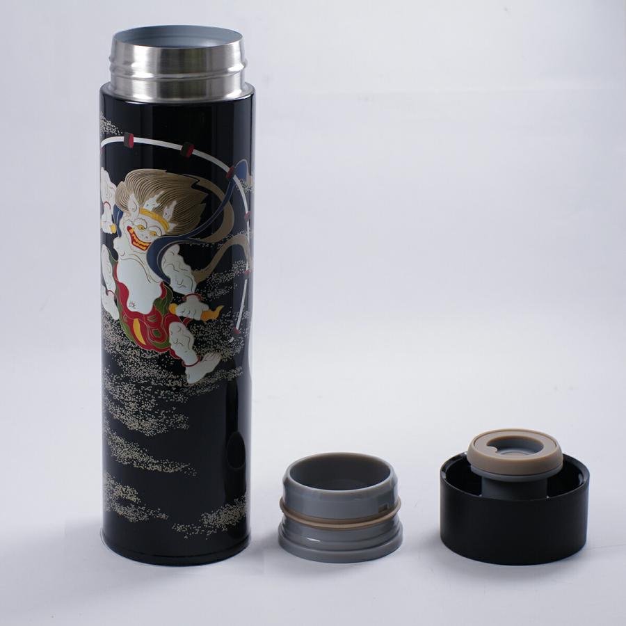 山中塗 ステンレスボトル 500ml 和風 軽量 スクリュー型 風神 山中塗 ステンレスボトル 500ml 和風 軽量 スクリュー型 風神