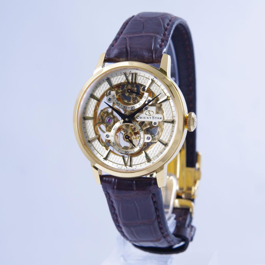 オリエントスター ORIENT STAR 腕時計 機械式 手巻き スケルトン ゴールド文字盤 WZ0031DX メンズ 国内正規品