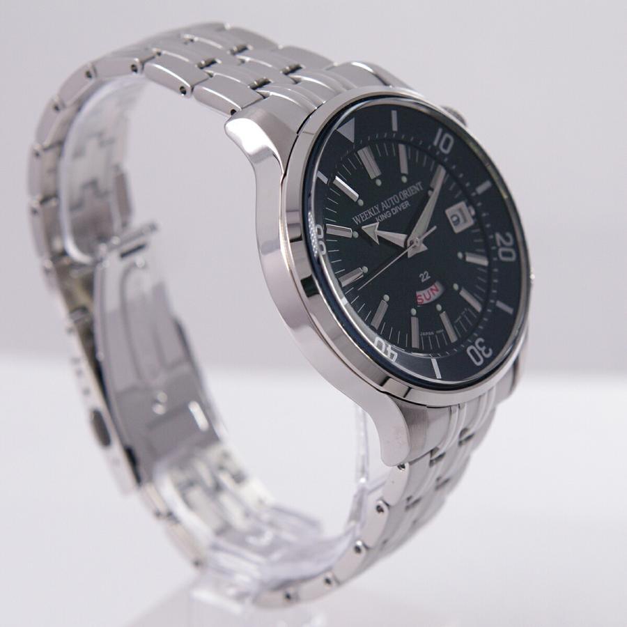 オリエント  腕時計 キングダイバー 復刻版  r日本製自動巻き手巻付き グリーン 海外モデル   メンズ [並行輸入品