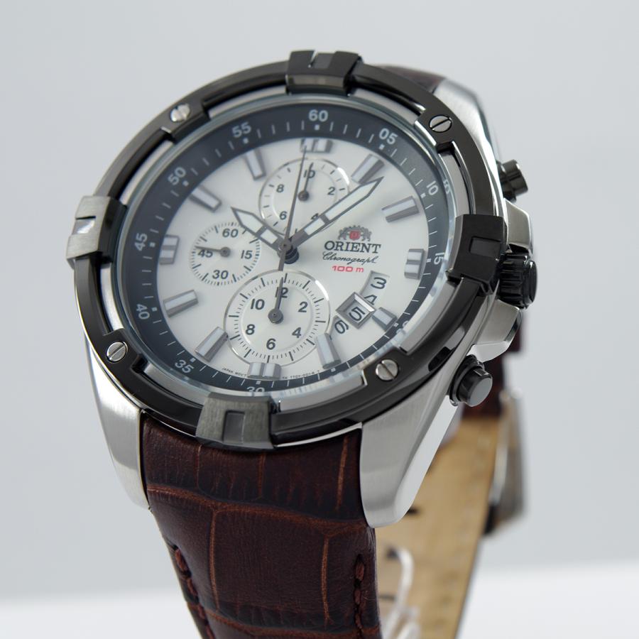 ORIENT アナログ時計 ホワイト/ブラック ORIENT オリエント 腕時計 クオーツ クロノグラフ ホワイト