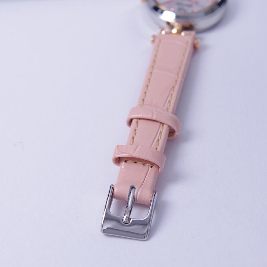 リコー RICOH 腕時計 ソーラー SOLAR 日本製 白蝶貝 ピンク 革ベルト 