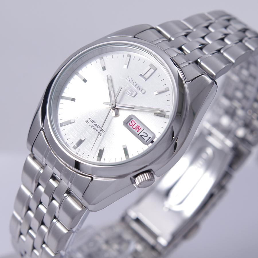 セイコー SEIKO 5 腕時計 海外モデル 自動巻き シルバーカラー 