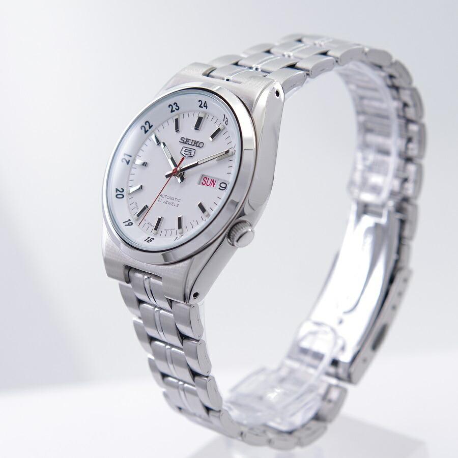 セイコー SEIKO 5 腕時計 機械式 自動巻き ホワイト文字盤 海外モデル SNK559J1 メンズ [逆輸入品]｜akky-international｜04