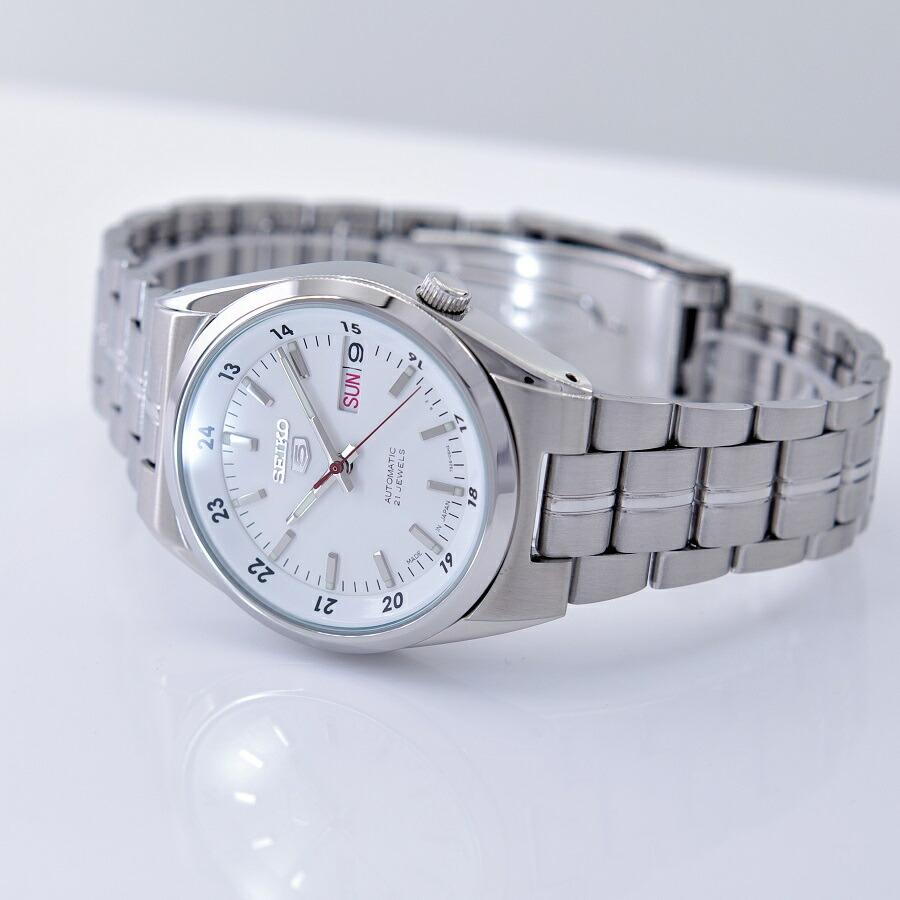 セイコー SEIKO 5 腕時計 機械式 自動巻き ホワイト文字盤 海外モデル SNK559J1 メンズ [逆輸入品]｜akky-international｜07