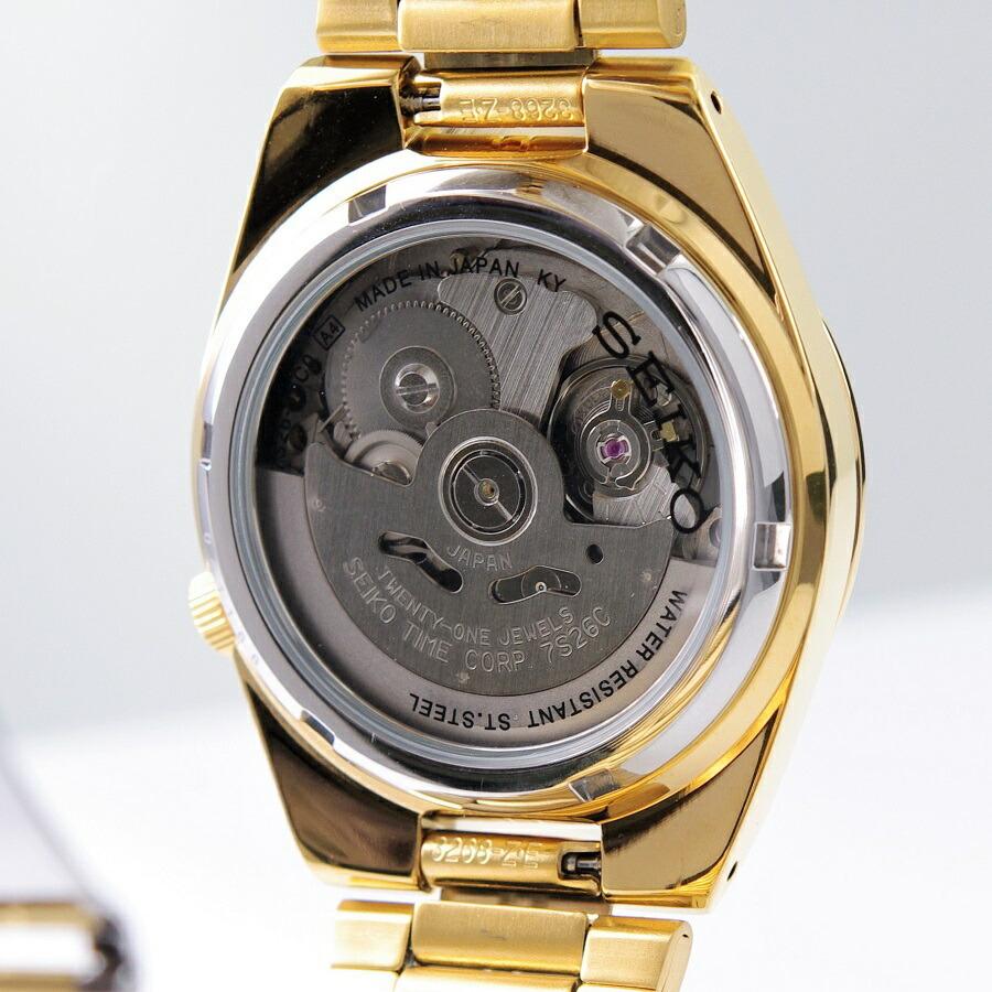 Seiko 5 セイコー SEIKO 腕時計 機械式 自動巻き ゴールド文字盤 Seiko 5 セイコー SEIKO 腕時計 機械式 自動巻き ゴールド文字盤