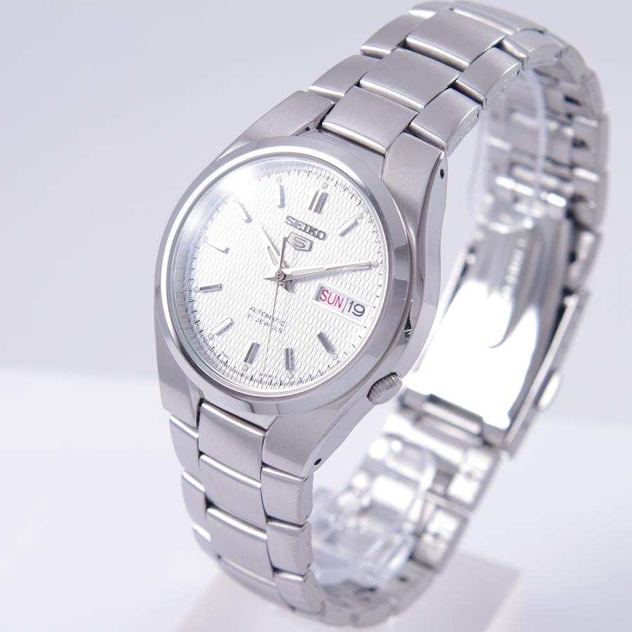 セイコー SEIKO 5 腕時計 海外モデル 自動巻き ホワイト文字盤 裏蓋スケルトン SNK601K1 メンズ 逆輸入品