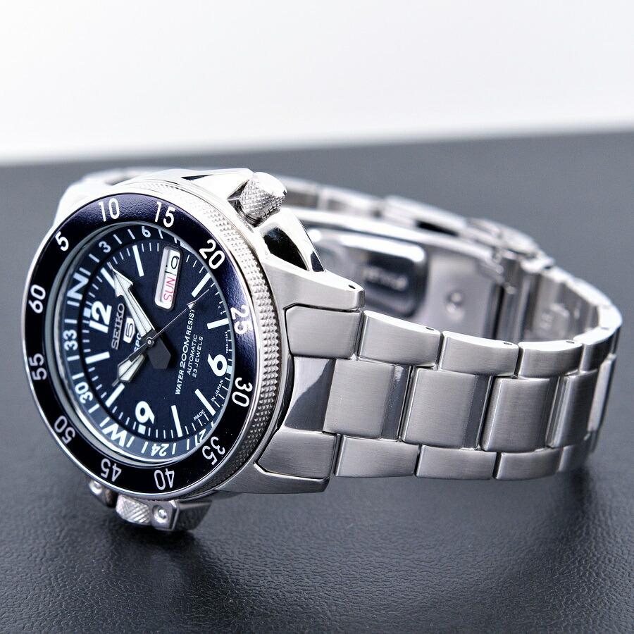 セイコー SEIKO 5 SPORTS 腕時計 海外モデル 日本製 自動巻き ブルー 