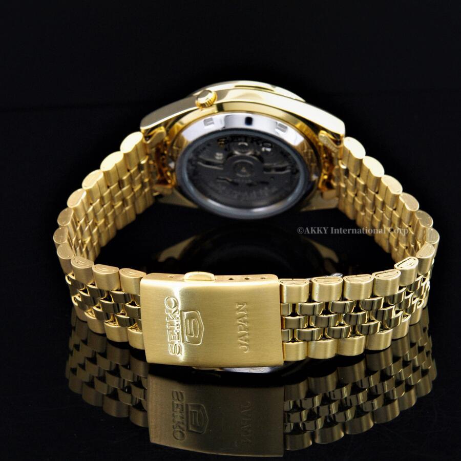 セイコー SEIKO 5 腕時計 海外モデル 自動巻き 日本製 ゴールド文字盤 SNKC02J1 メンズ 逆輸入品｜akky-international｜10