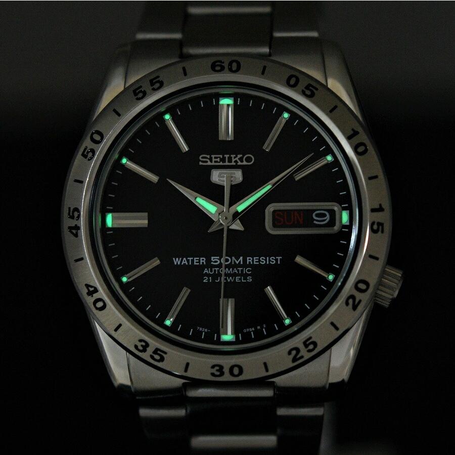 Seiko 5 セイコー SEIKO 腕時計 機械式 自動巻き ブラック文字盤 Seiko 5 セイコー SEIKO 腕時計 機械式 自動巻き ブラック文字盤