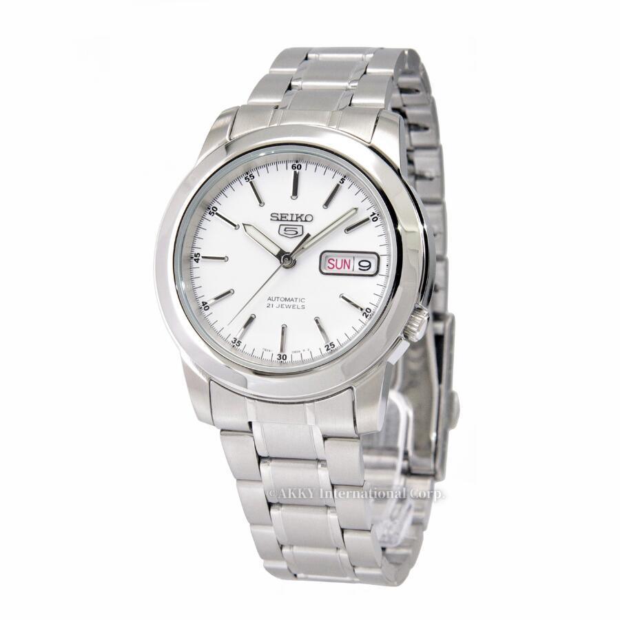 セイコー SEIKO 5 腕時計 海外モデル 自動巻き ホワイト文字盤 