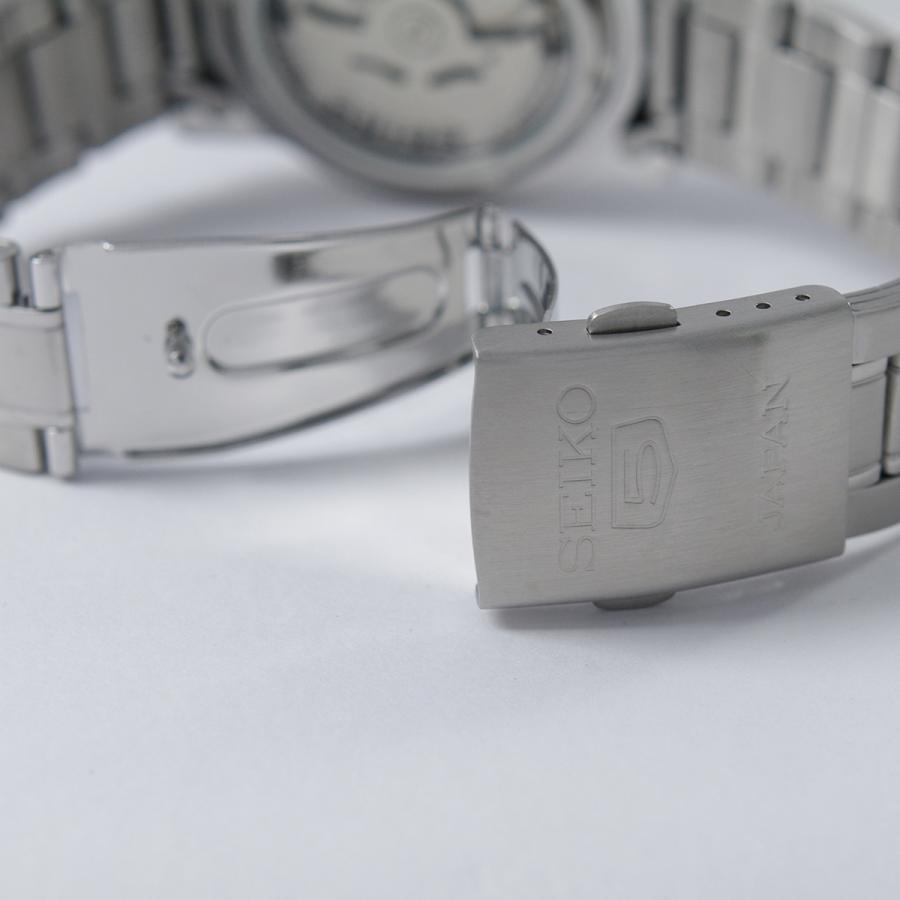 セイコー SEIKO 5 腕時計 海外モデル 自動巻き 日本製 ホワイト文字盤 裏蓋スケルトン SNKE49J1 メンズ 逆輸入品｜akky-international｜09