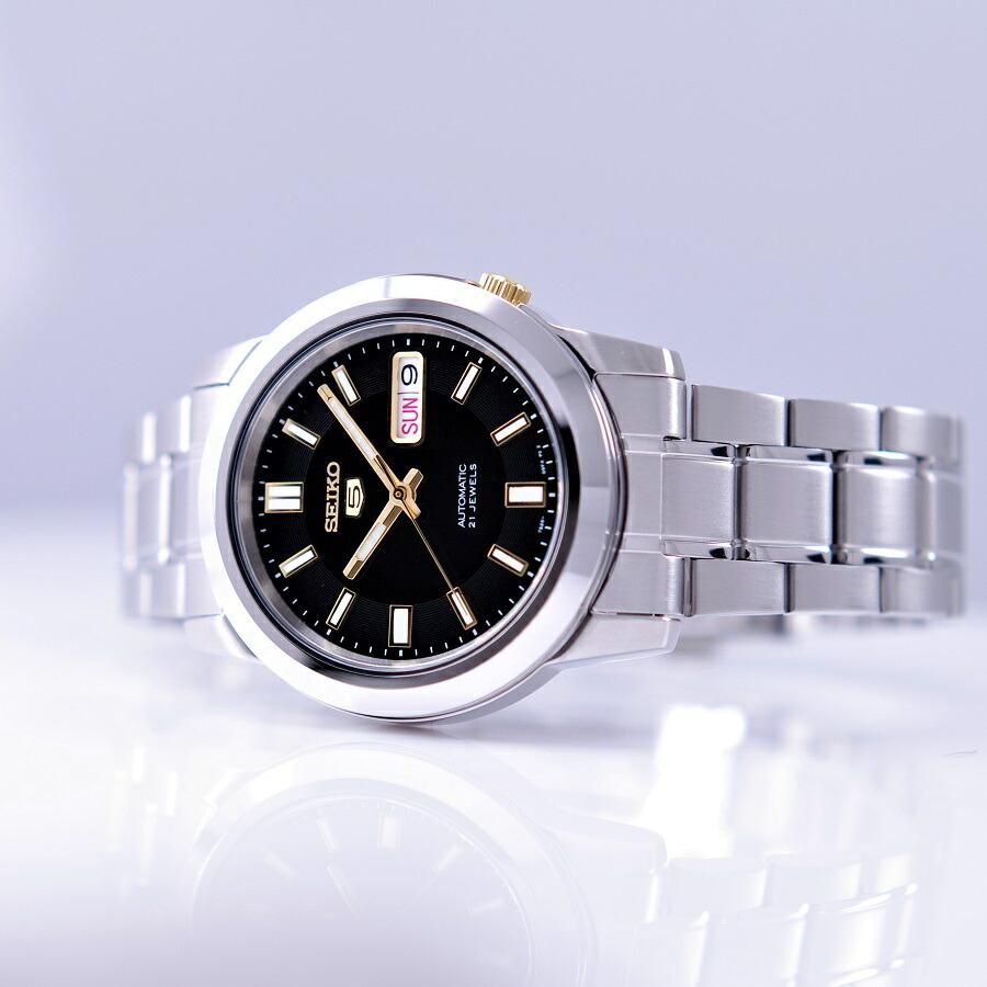セイコー SEIKO 5 腕時計 機械式 自動巻き ブラック文字盤 海外モデル