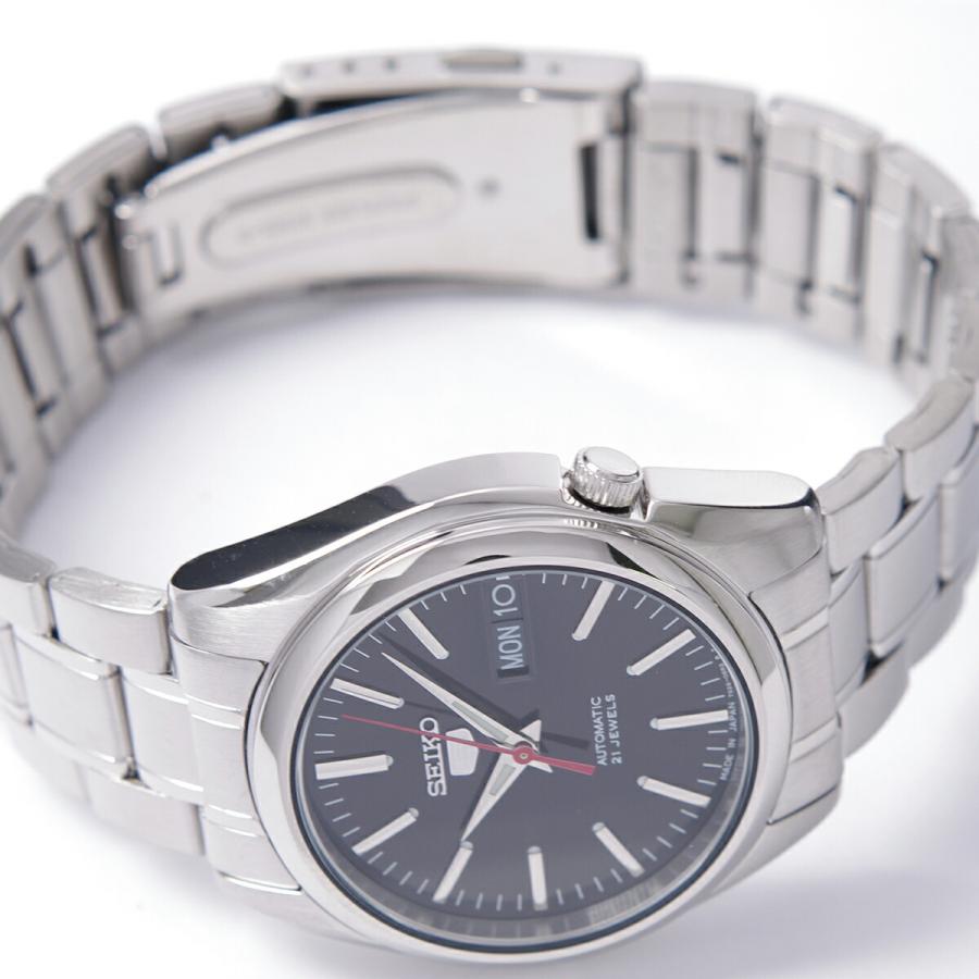 セイコー SEIKO 5 腕時計 海外モデル 自動巻き 日本製 ブラック文字盤 