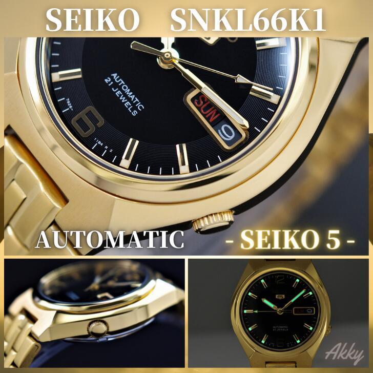 Seiko 5 セイコー SEIKO 腕時計 機械式 自動巻き ブラック x Seiko 5 セイコー SEIKO 腕時計 機械式 自動巻き ブラック x