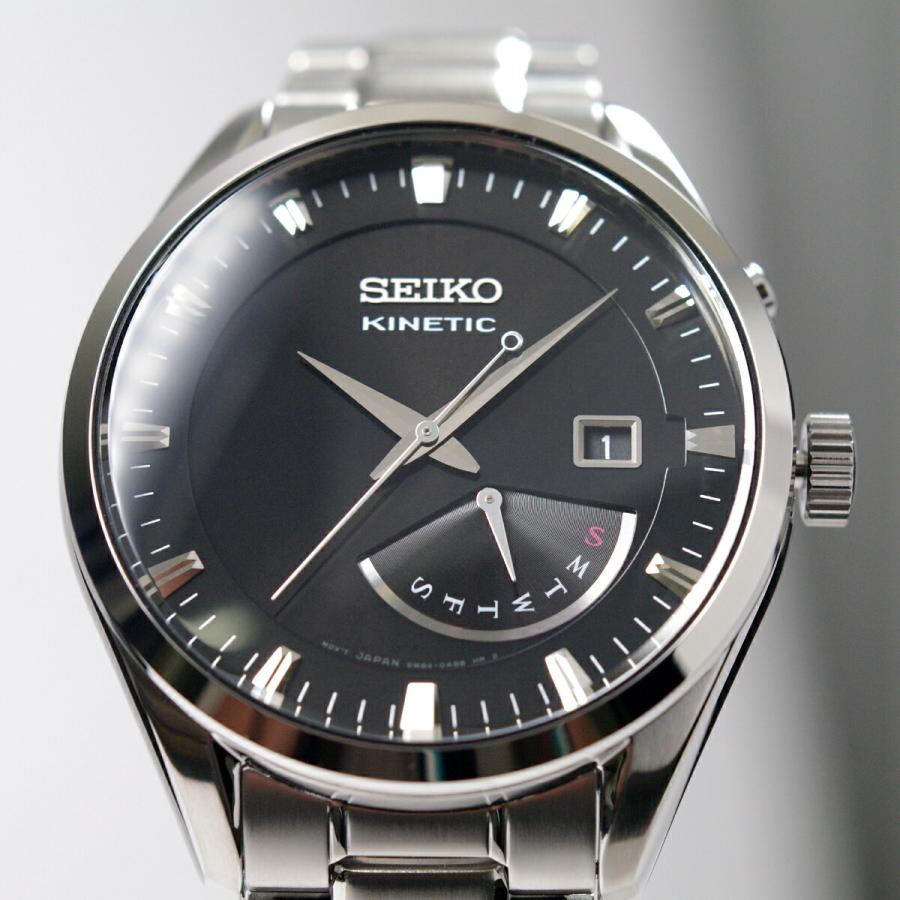SEIKO KINETIC 腕時計 ブラック Seiko Kinetic Black & Gold Watch With Date C.1995 - Etsy