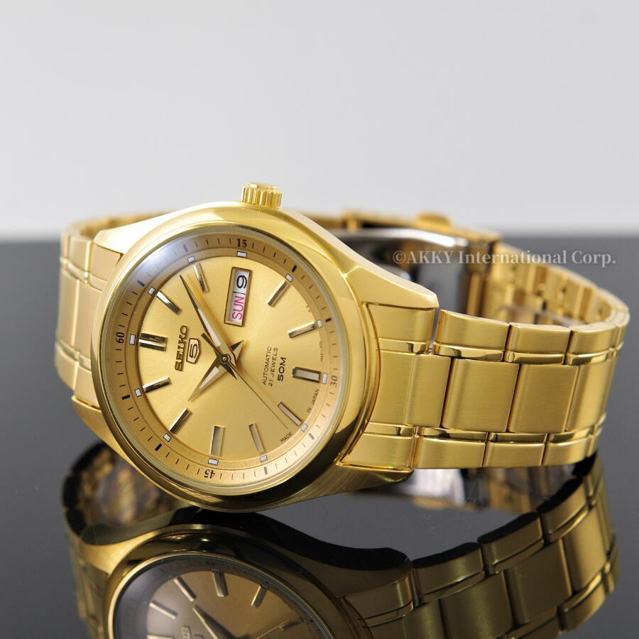 Seiko 5 セイコー SEIKO 腕時計 海外モデル 自動巻き 日本製 ゴールド
