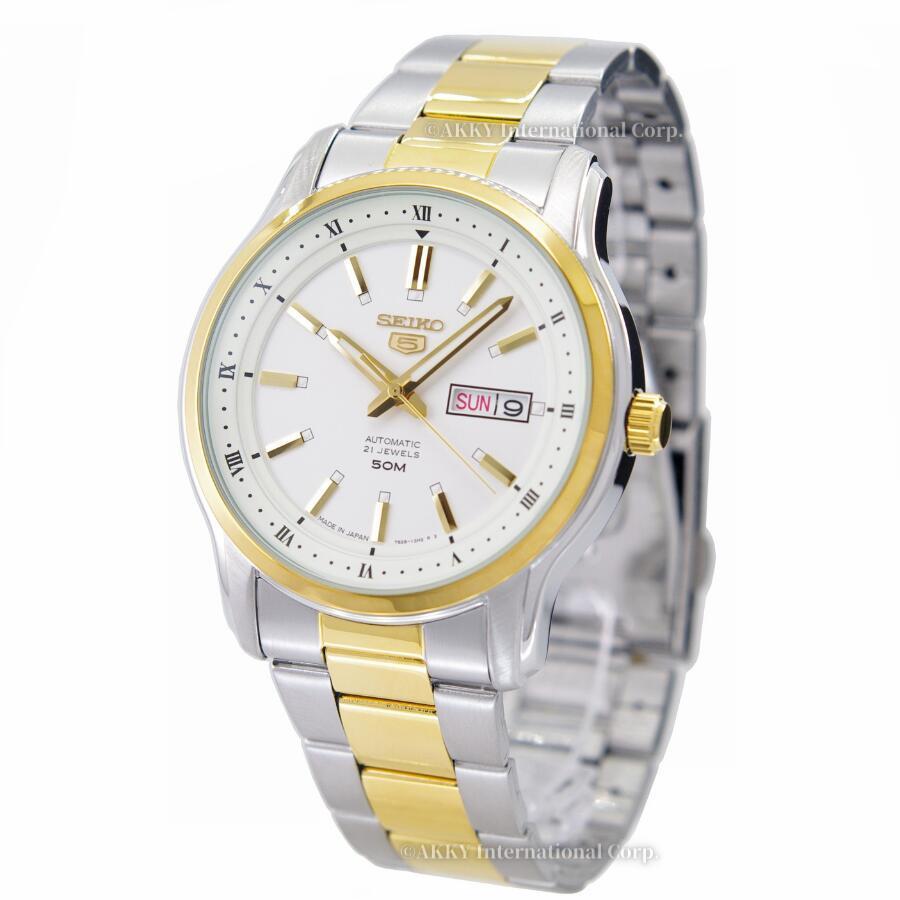 ランキング第1位 5 SEIKO セイコー 腕時計 逆輸入品 メンズ SNKP14J1 ホワイト文字盤 日本製 自動巻き 海外モデル 腕時計