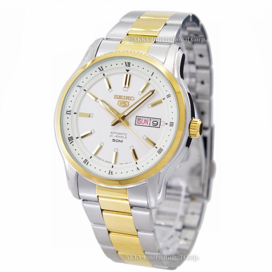 Seiko 5 セイコー SEIKO 腕時計 海外モデル 自動巻き 日本製 ホワイト