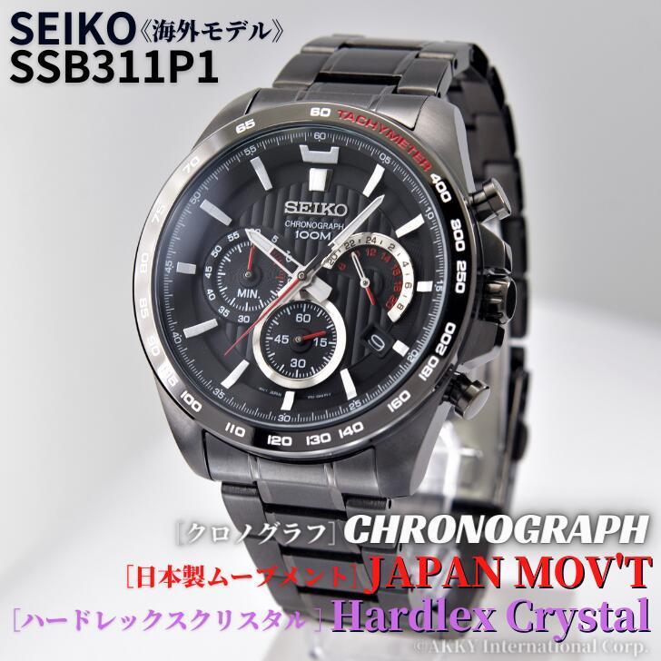 SEIKO セイコー 腕時計 クオーツ クロノグラフ 100M防水 ガン SEIKO セイコー 腕時計 クオーツ クロノグラフ 100M防水 ガン