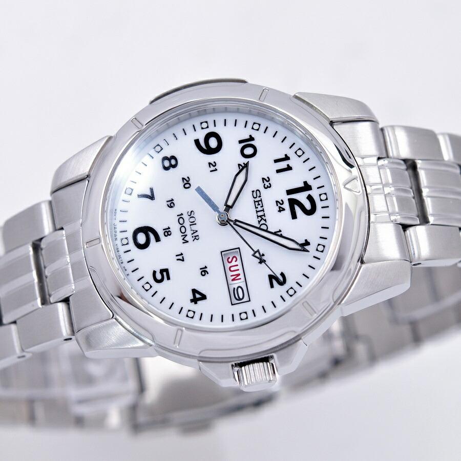 セイコー SEIKO 腕時計 ソーラー クオーツ 海外モデル ホワイト 