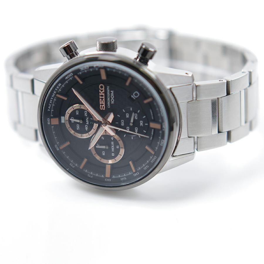 SEIKO（セイコー） 腕時計 クオーツ クロノグラフ 100M防水 ブラック 