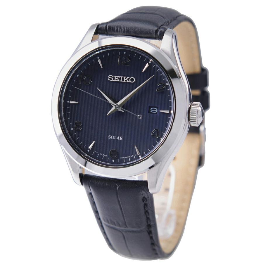 SEIKO（セイコー） 腕時計 ソーラー クオーツ レザー 海外モデル 
