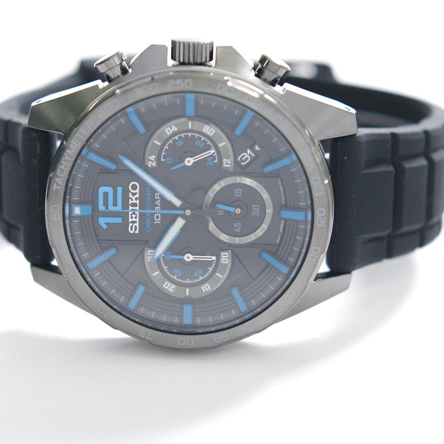 SEIKO（セイコー） 腕時計 クオーツ クロノグラフ 100M防水 ブラック 
