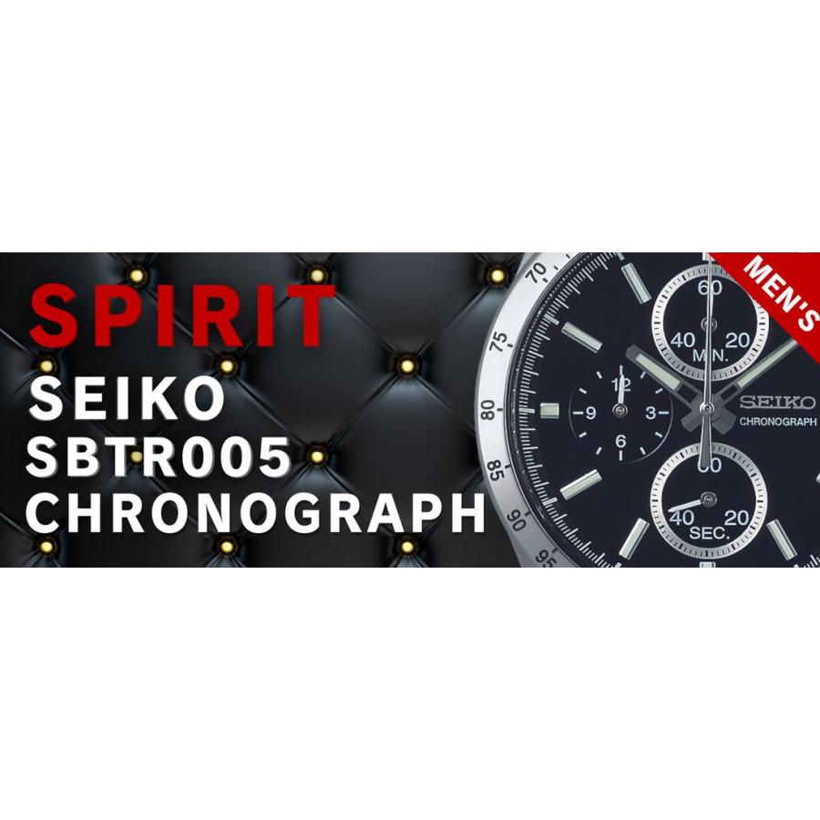 セイコー SEIKO 腕時計 スピリット クロノグラフ クオーツ メンズ ブラック SBTR005｜akky-international｜02