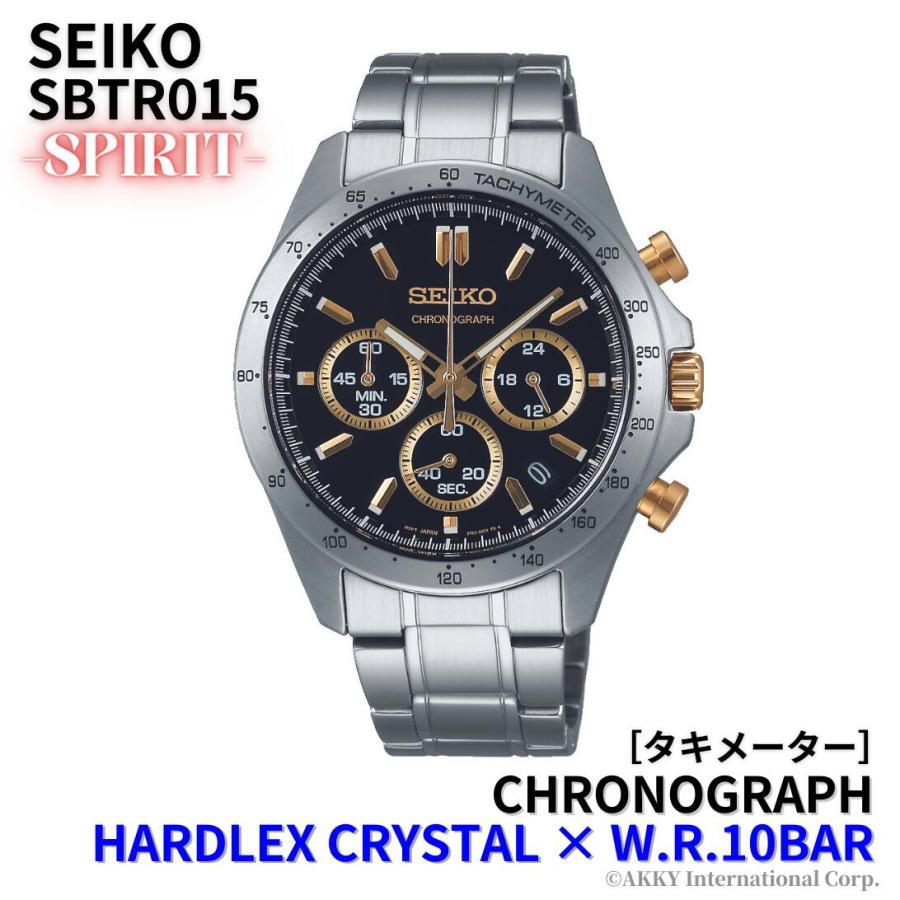 セイコー SEIKO 腕時計 スピリット クロノグラフ クオーツ メンズ "ブラック × ゴールド" SBTR015｜akky-international｜03