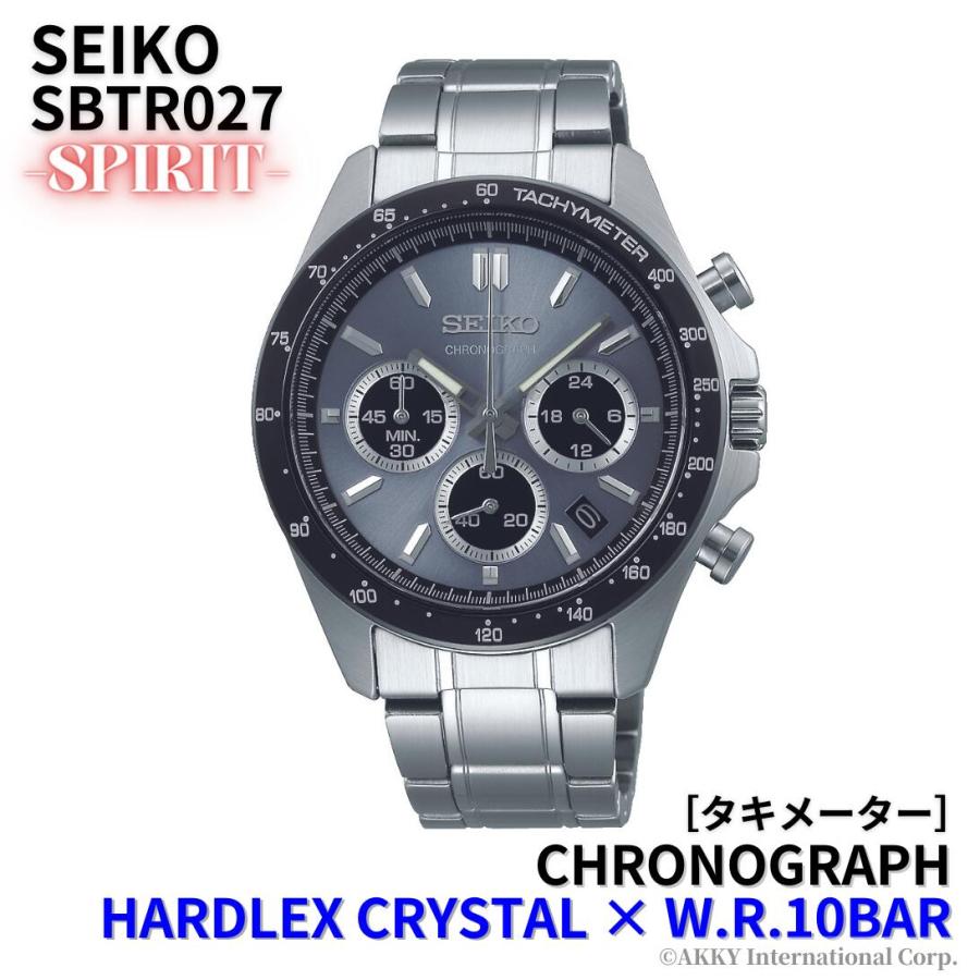 セイコー SEIKO 腕時計 スピリット クロノグラフ クオーツ メンズ ブルーグレー SBTR027｜akky-international｜03