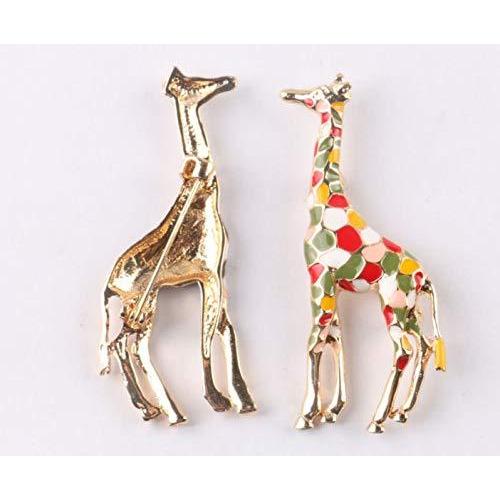 レディース ブローチ ネクタイピン キリン 柄 2個 セット キラキラ ゴールド 動物 オシャレ パーティー 結婚式 レインボー ピンク S Akmet Shop 通販 Yahoo ショッピング