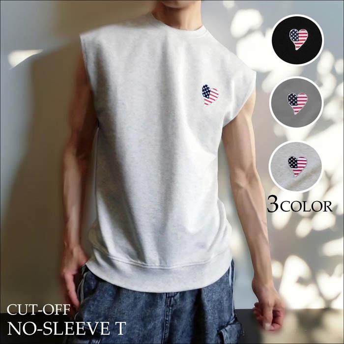 EVOLUTION（エボリューション） ノースリーブ メンズ Tシャツ ハート 