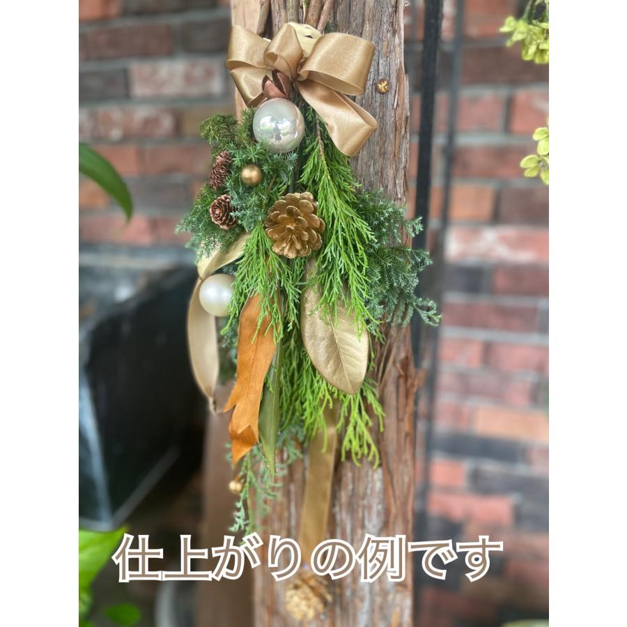 スワッグ ドライフラワー おしゃれ クリスマスリース ドライフラワー
