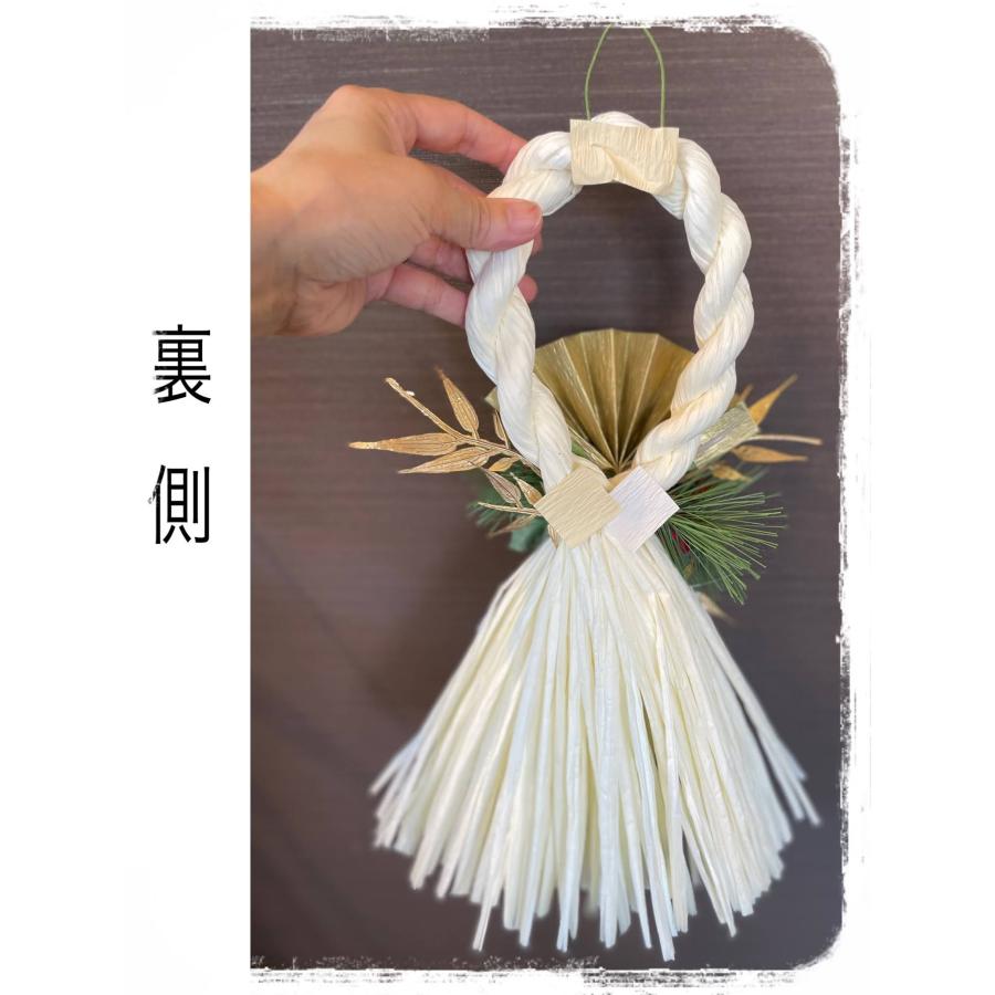正月飾り しめ縄 玄関 手作り おしゃれ リース おしゃれなしめ縄 椿