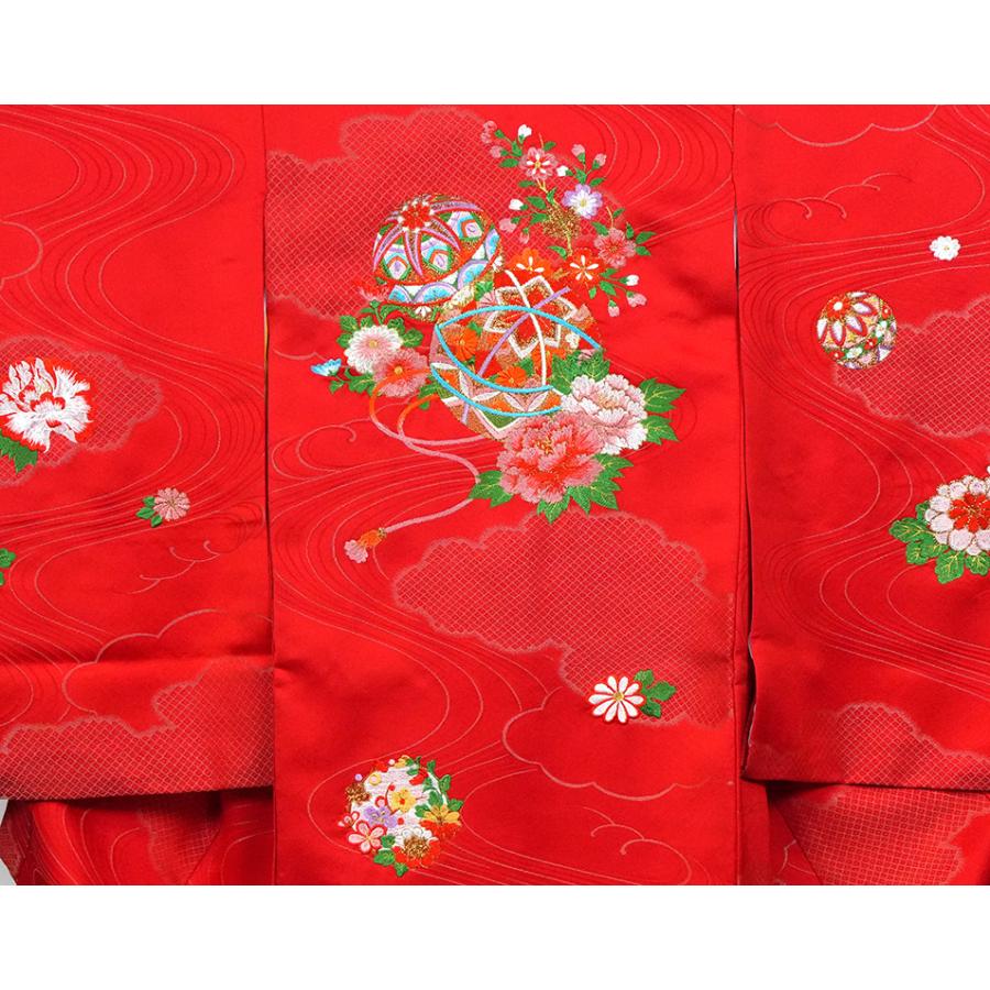 七五三 着物 3歳 女の子 正絹 刺繍入 被布セット 新品73jb3903