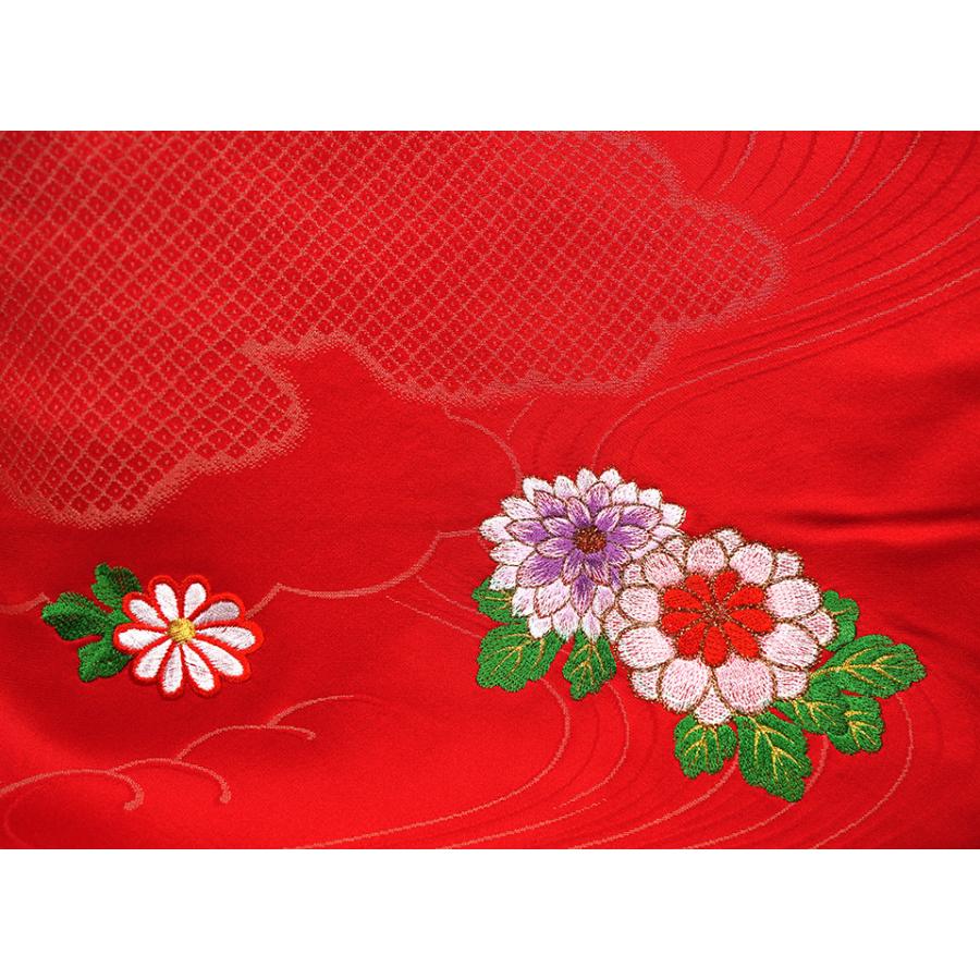 七五三 着物 3歳 女の子 正絹 刺繍入 被布セット 新品73jb3903