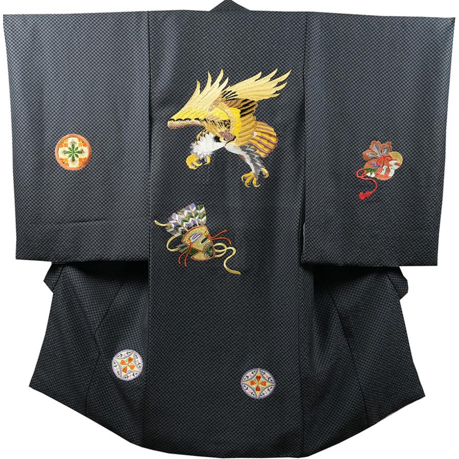 お宮参り 着物 男 祝着 初着 産着 正絹のしめ 新品d2145 : あこがれ