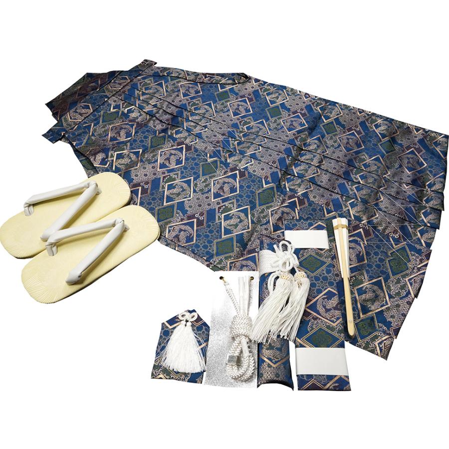 七五三 五歳 男児用 金襴袴セット 新品 7点セットhk122