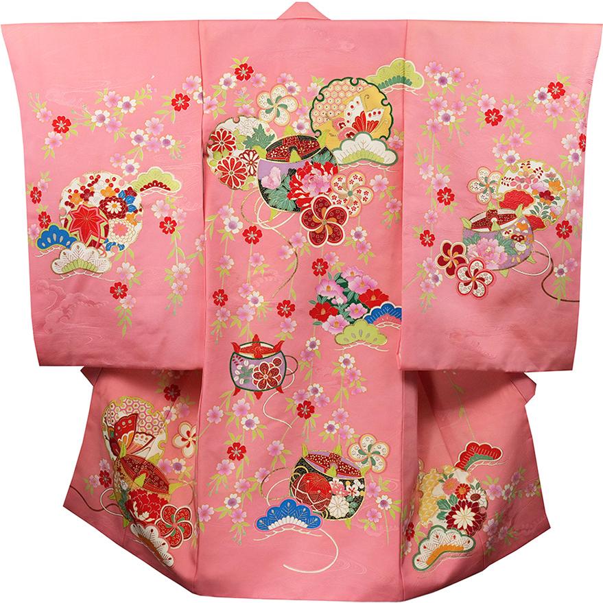 お宮参り 着物 女の子 祝着 初着 産着 正絹のしめ 新品j2025 