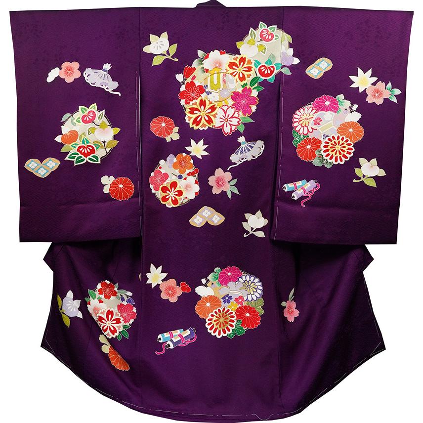 お宮参り 着物 女の子 祝着 初着 産着 正絹のしめ 新品j31013