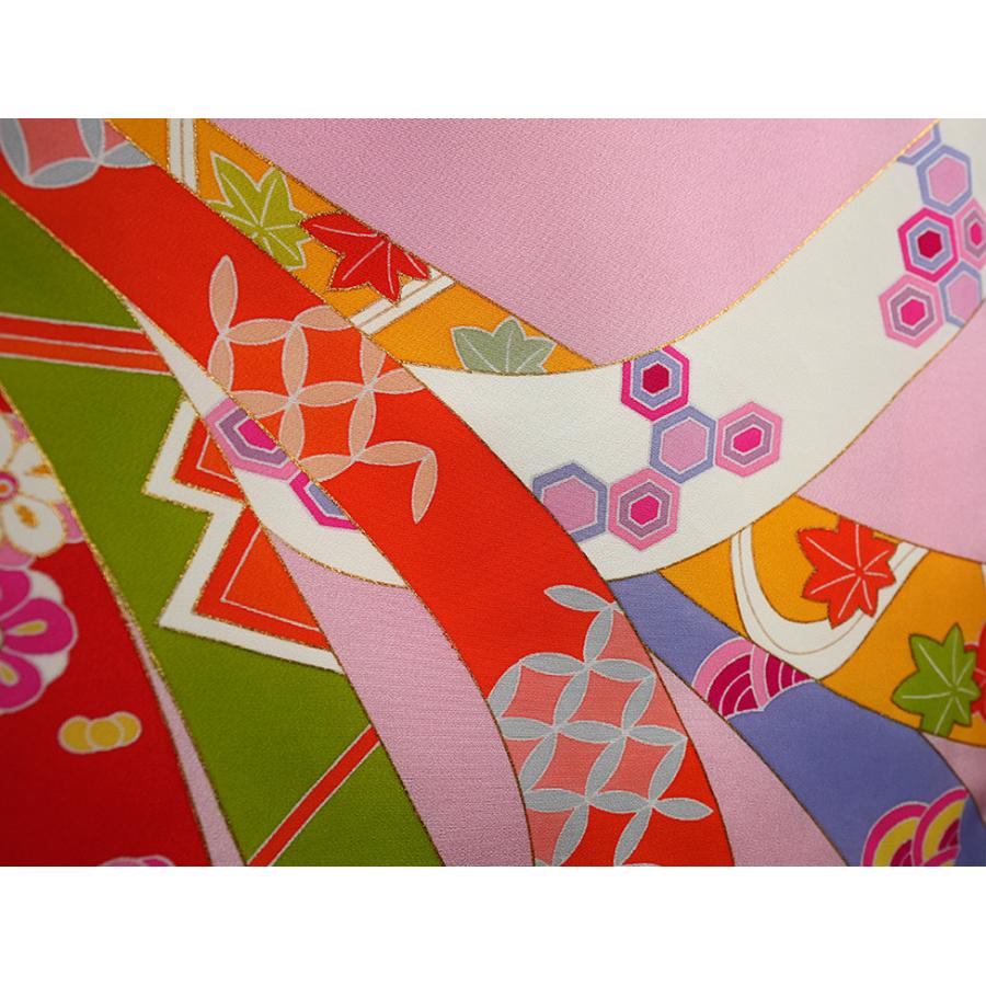 あこがれゆめ]お宮参り 女の子 着物 正絹 のしめ 初着 産着aj31030